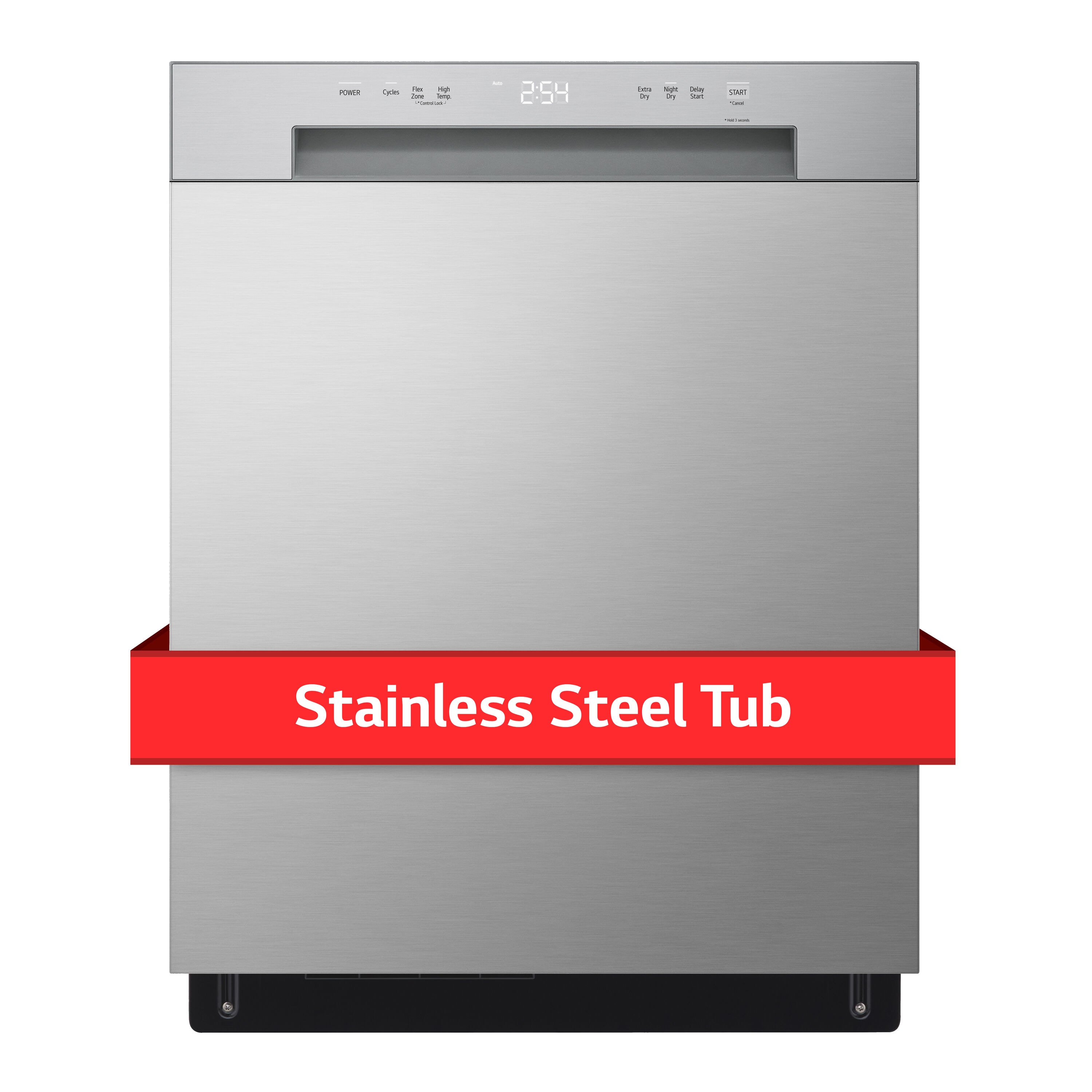 LG Stainless Steel Tub Front Control 24-in Built-In Dishwasher (Stainless  Steel Look) ENERGY STAR, 52-dBA