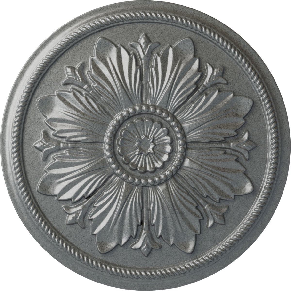 Ekena Millwork CM23KAPLS Kaya 23.625-in W x 23.625-in L Painted Platinum Polyurethane Whole Ceiling Medallion