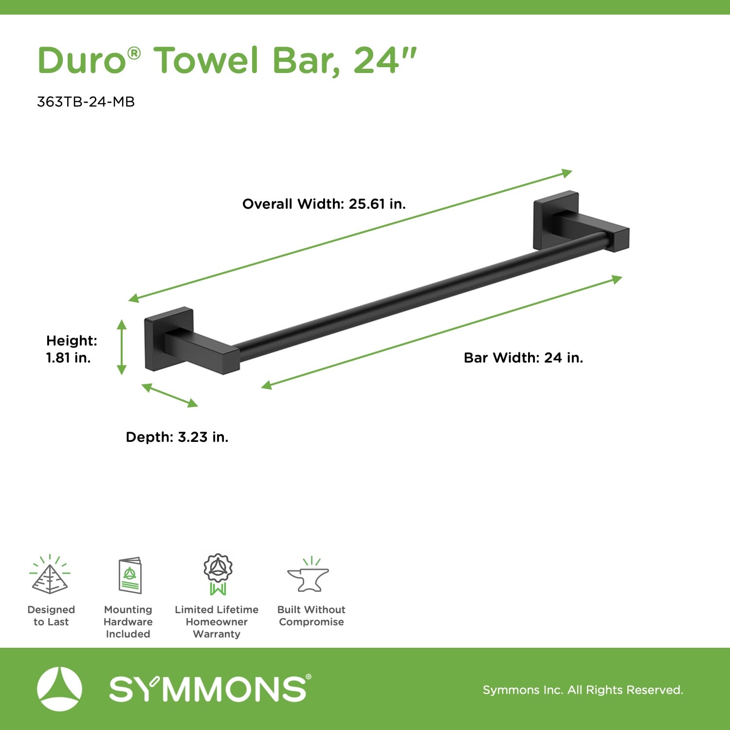Symmons 363TB-24-MB d060350 - View #3