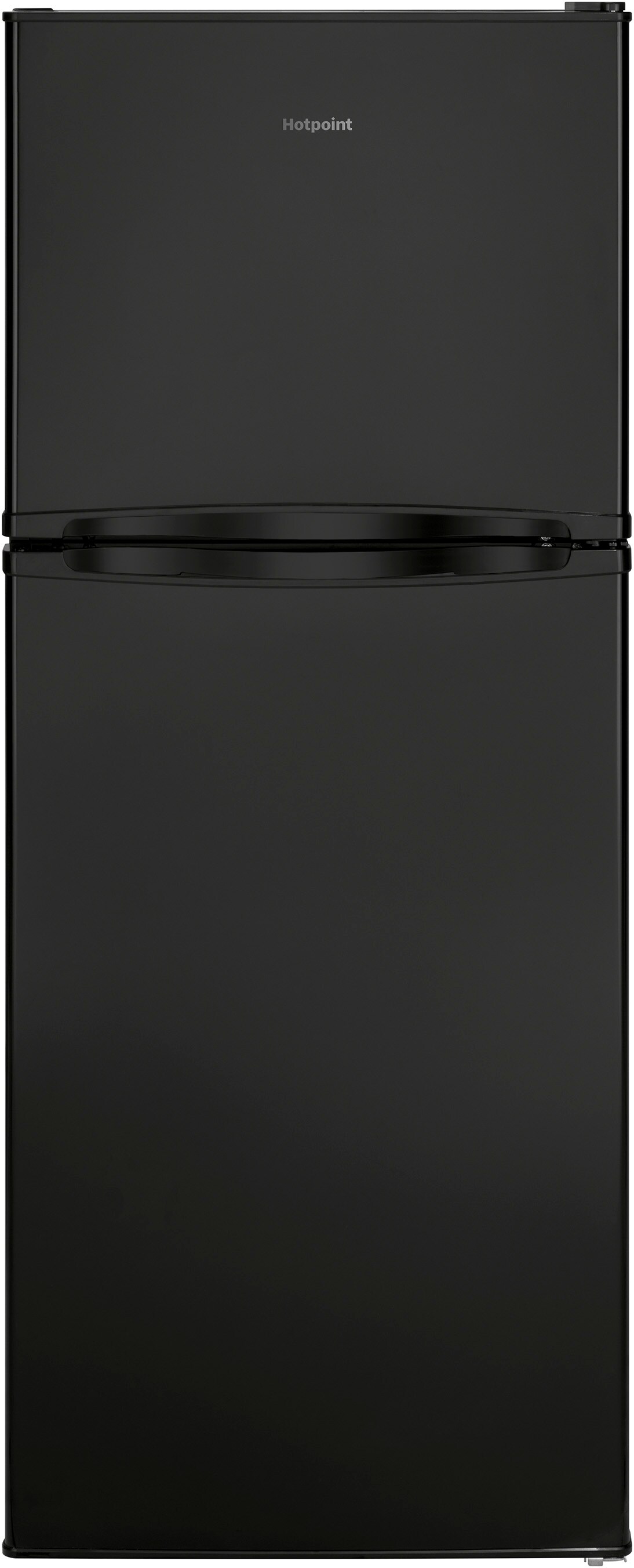 Hotpoint 9.7-cu ft Counter-depth Top-Freezer Refrigerator (Black)