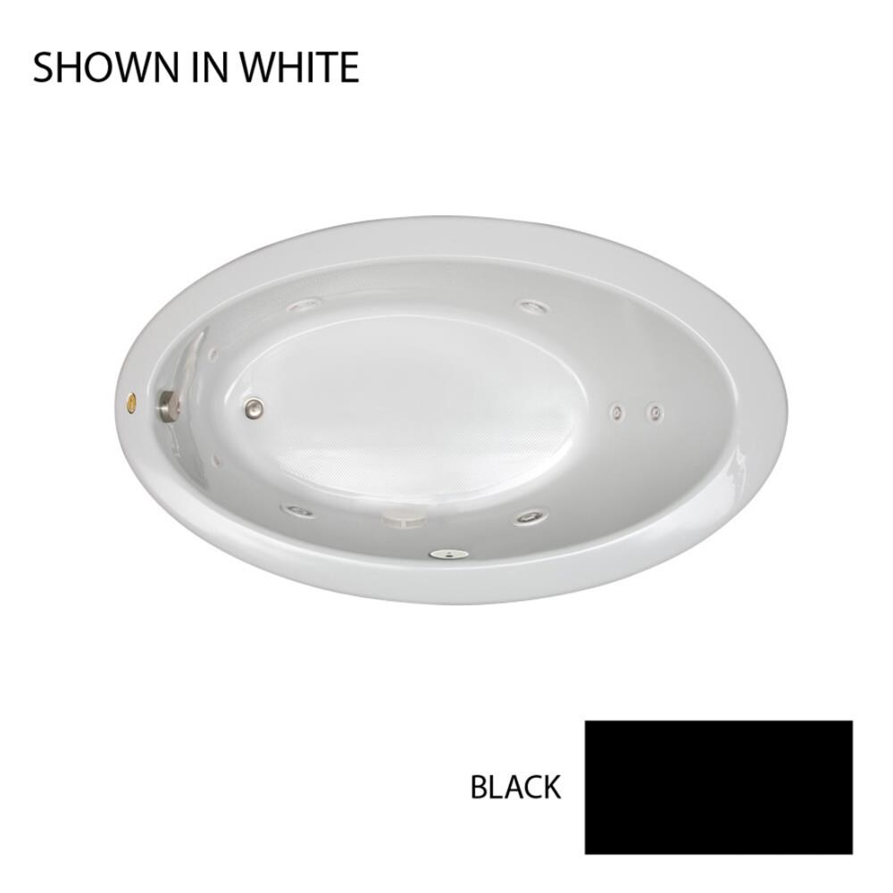 RIVA 66 in. x 38 in. Acrylic Right-Hand Drain Oval Drop-in Whirlpool Bathtub in White