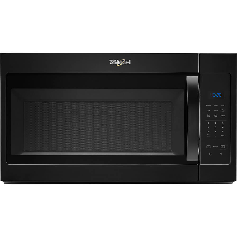 Whirlpool WMH31017HB - 1.7 cu. ft. Capacity- 1000 Watts- 2-Speed 300 CFM Motor Class- Microwave Presets- Electronic Touch Controls- Dishwasher-Safe Turntable Plate- Add 30 Seconds Option- Adjustable Cooktop Lighting- 10 Power Levels- 6 One-Touch Selections- Black Finish