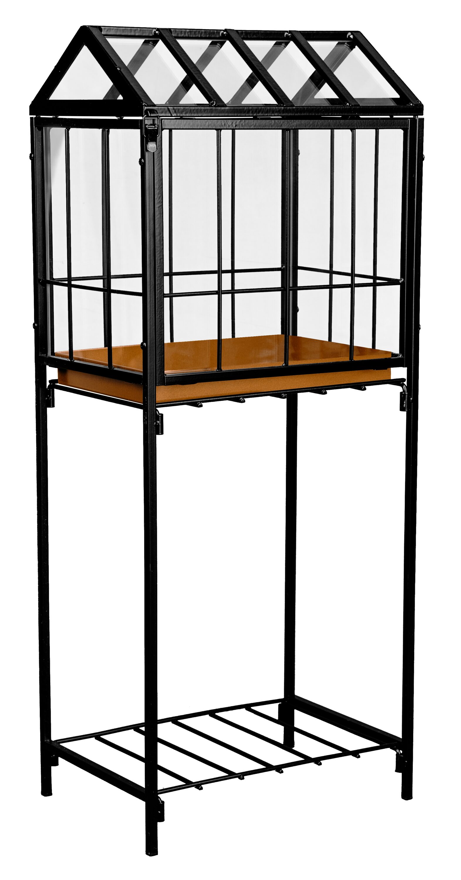 Modern Farmhouse 32-in H x 9-in W Black Indoor/Outdoor Rectangular Steel Plant Stand | - Panacea Products 81022