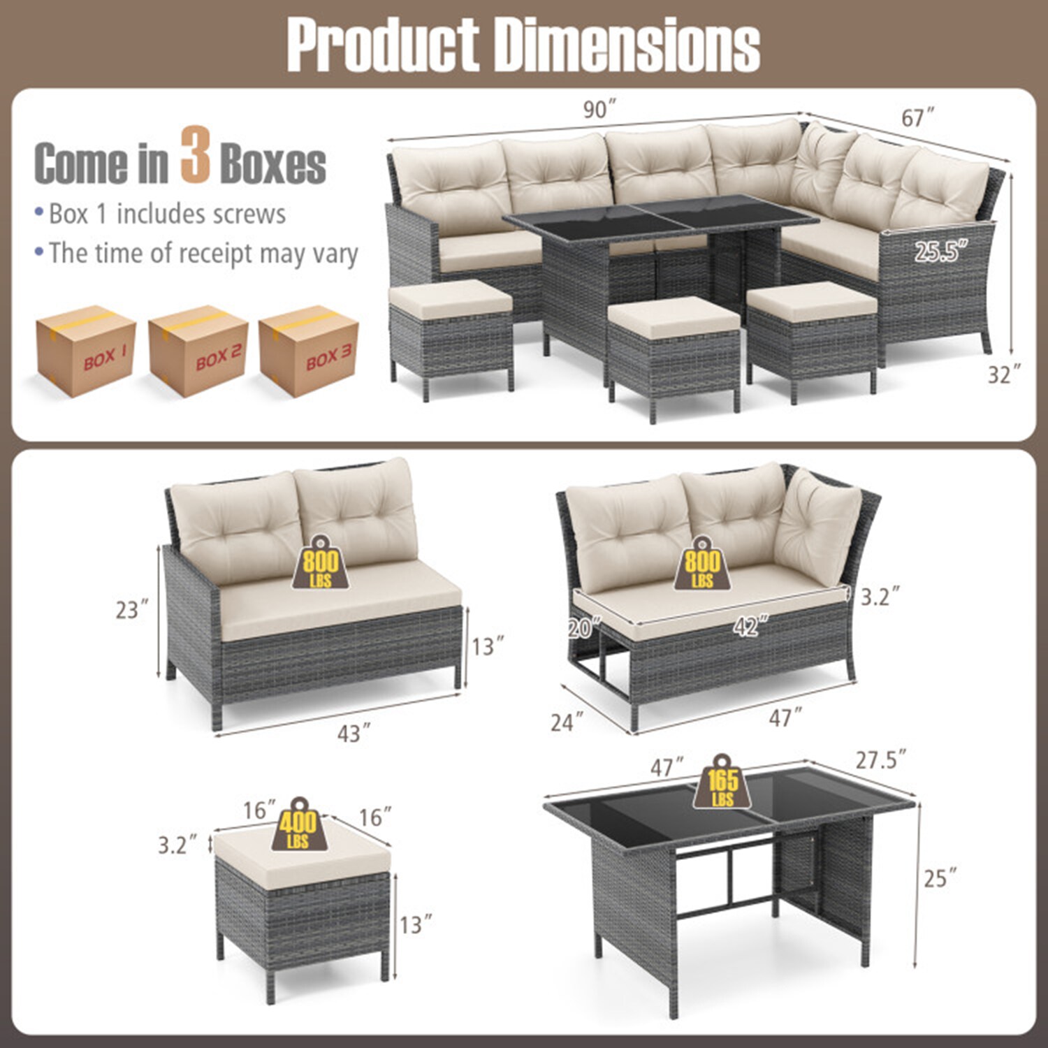 Mondawe MO-HW72354WH Patio-Sofas-Daybeds - View #6