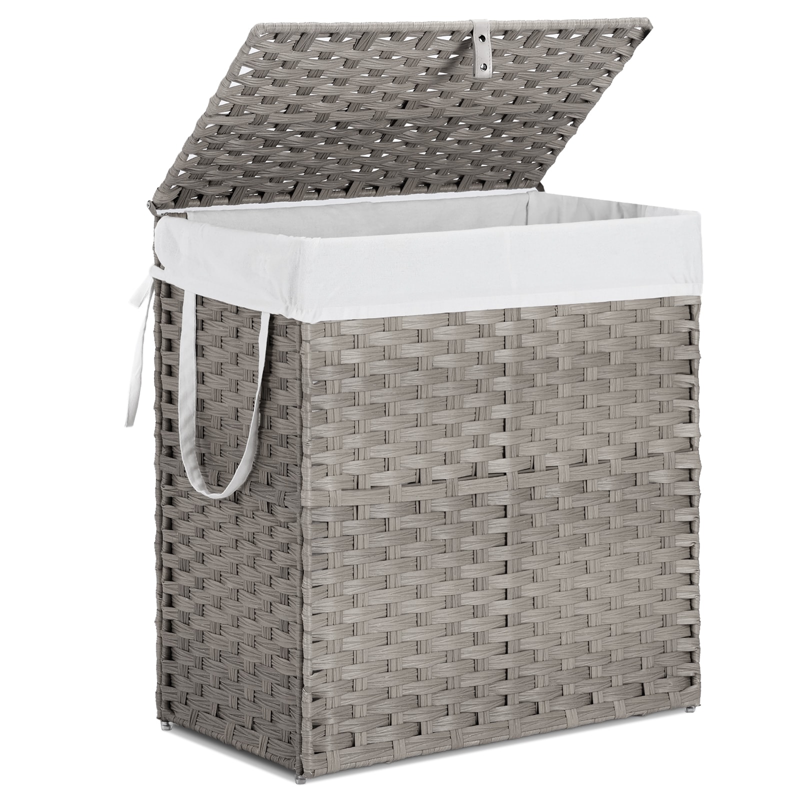 Flynama L-138720 Gray Rattan Laundry Basket