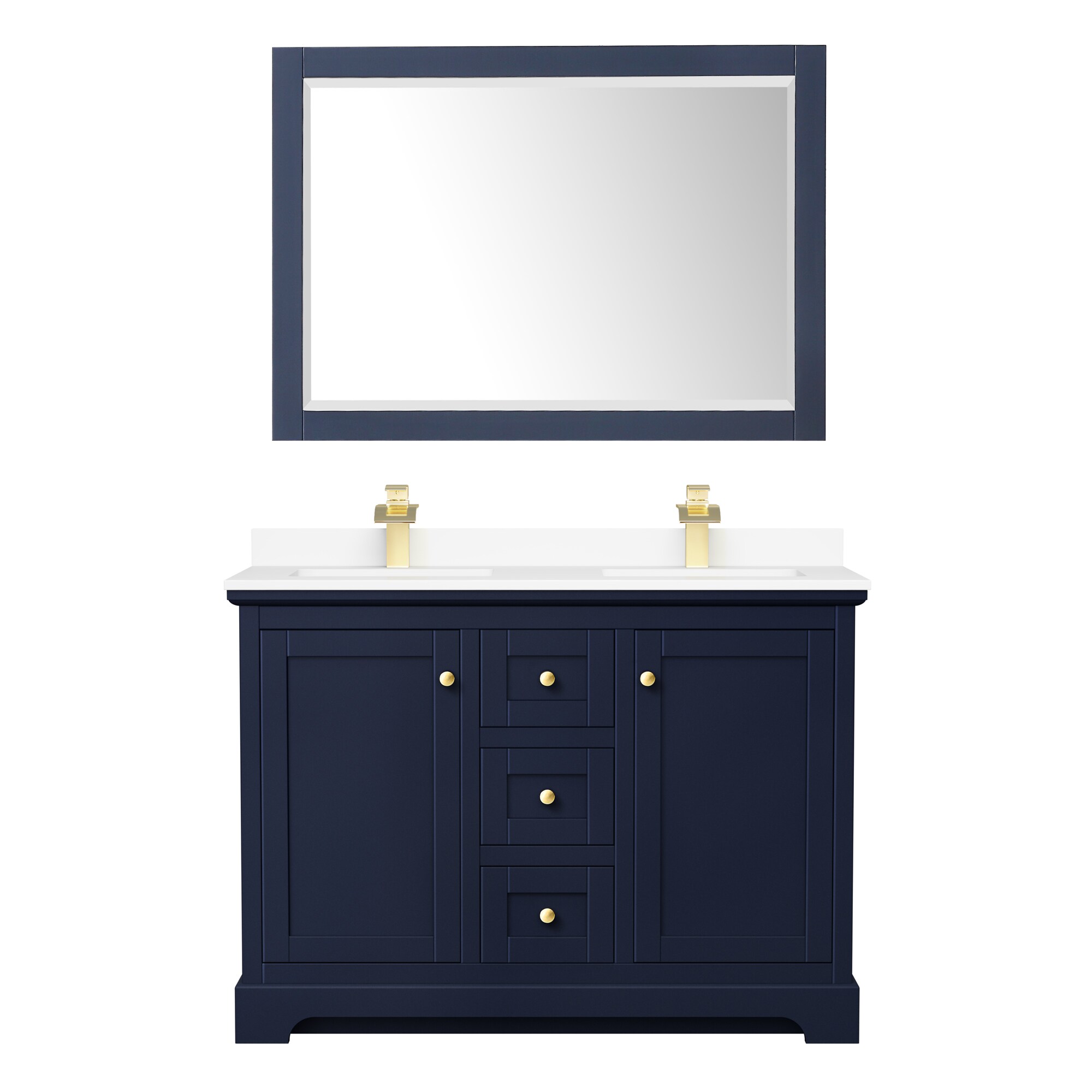 Wyndham Collection WCV232348DBLWCUNSM46 Bath-Vanity-Combo - View #2