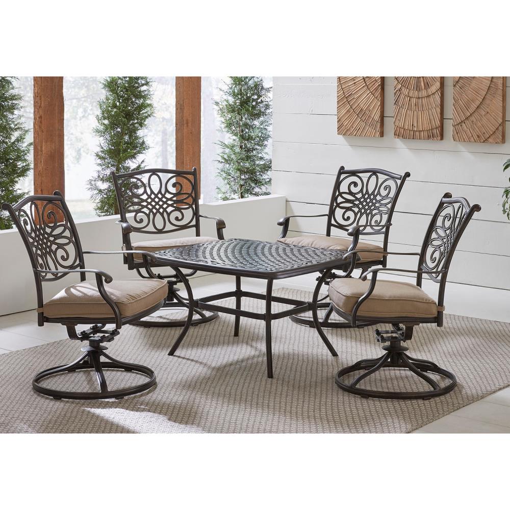 Hanover TRAD5PCCTSW4-TAN Patio-Conversation-Sets - View #11