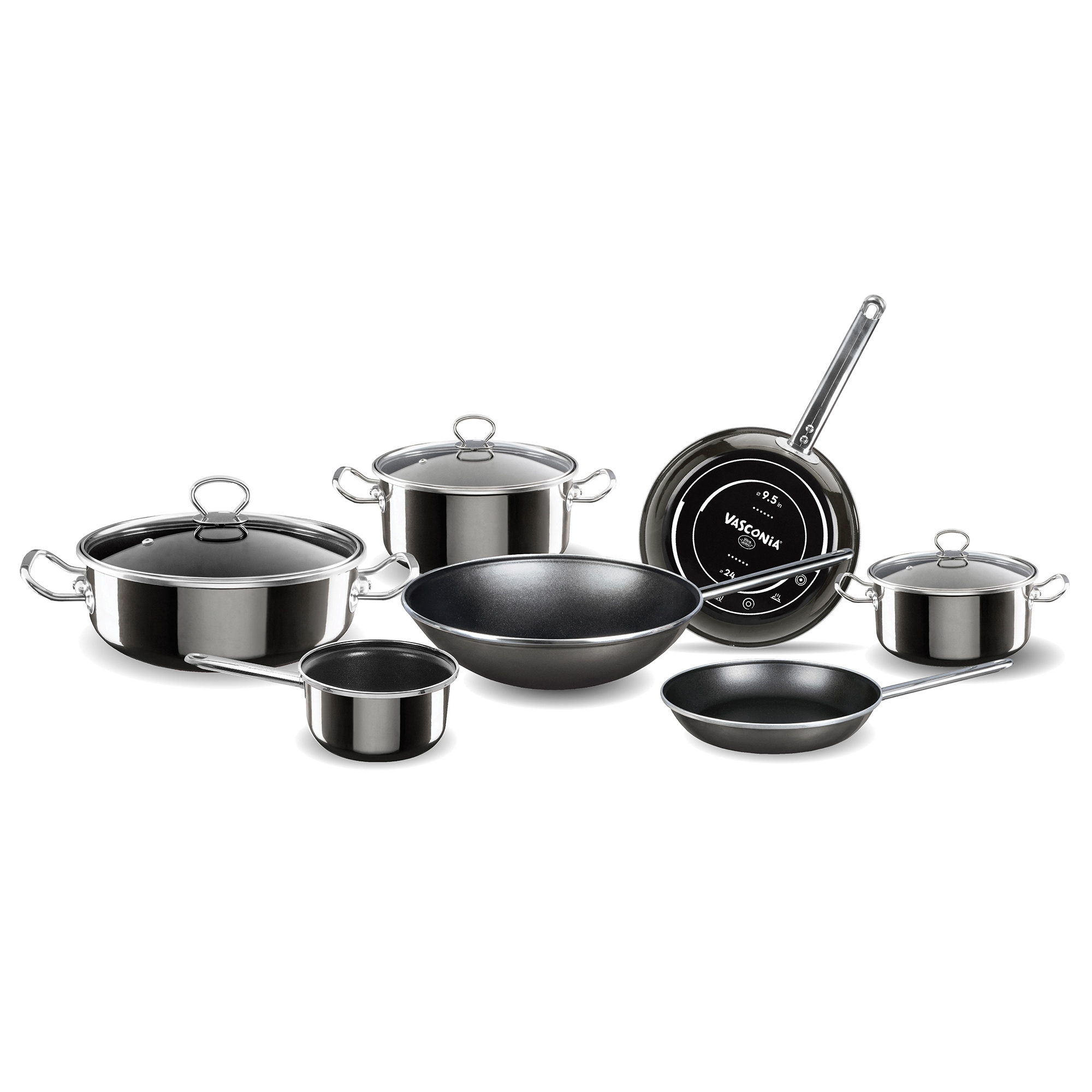 Vasconia EKV4043587 12.60-Inches Steel with non-stick coating Cookware set with Lid