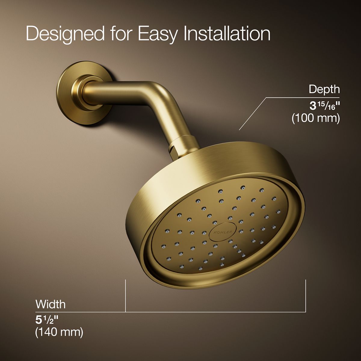 KOHLER K-939-G-2MB Fixed-Showerhead - View #3