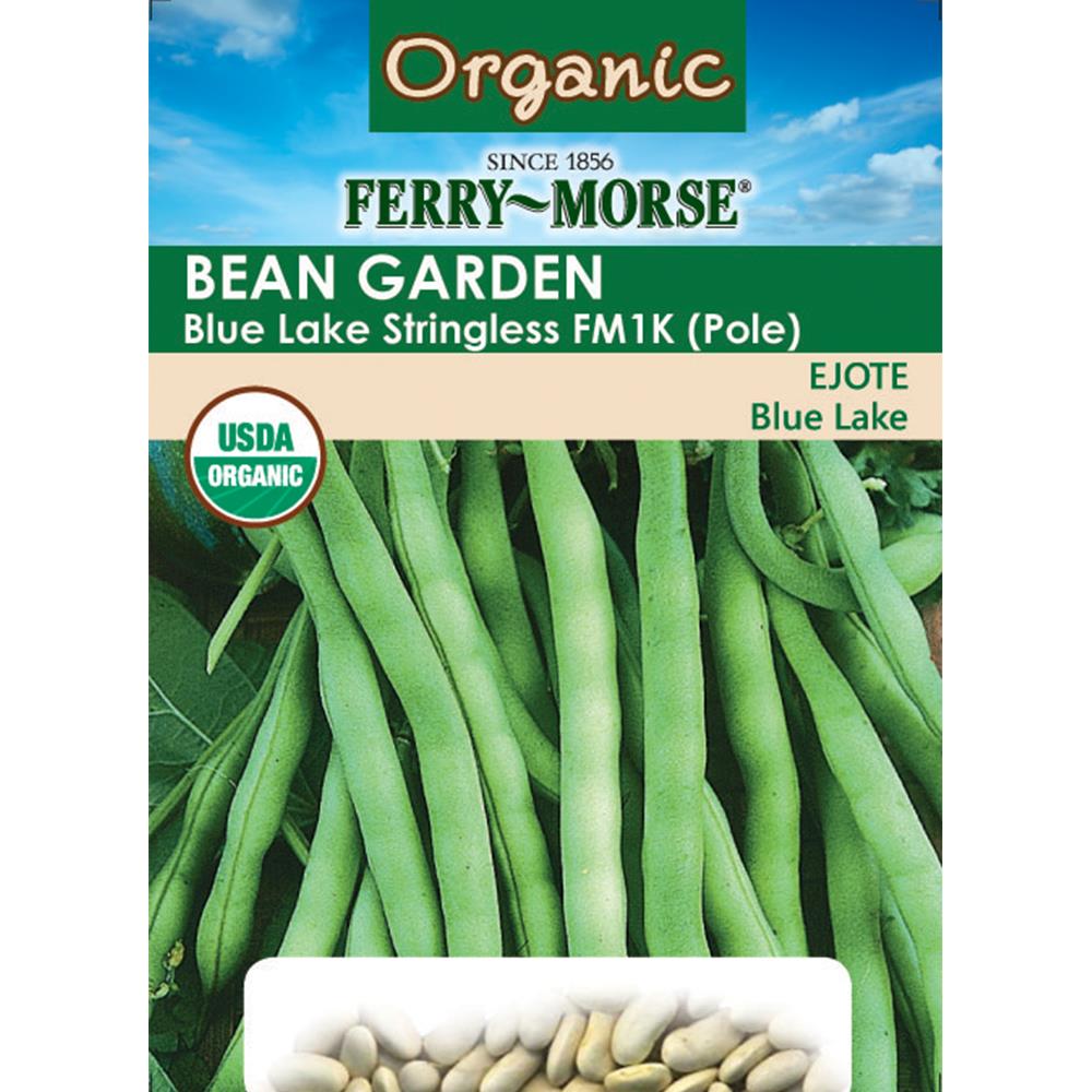 Ferry-Morse 476481.249.465003 Organic 21-Gram Bean Blue Lake Stringless (Pole) (L0000)