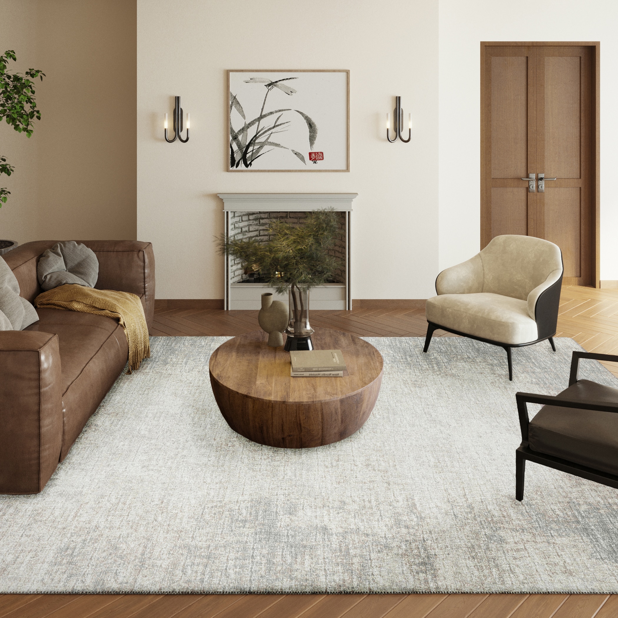 Rylee Gray Flat Woven Washable 8' x 10' Area Rug