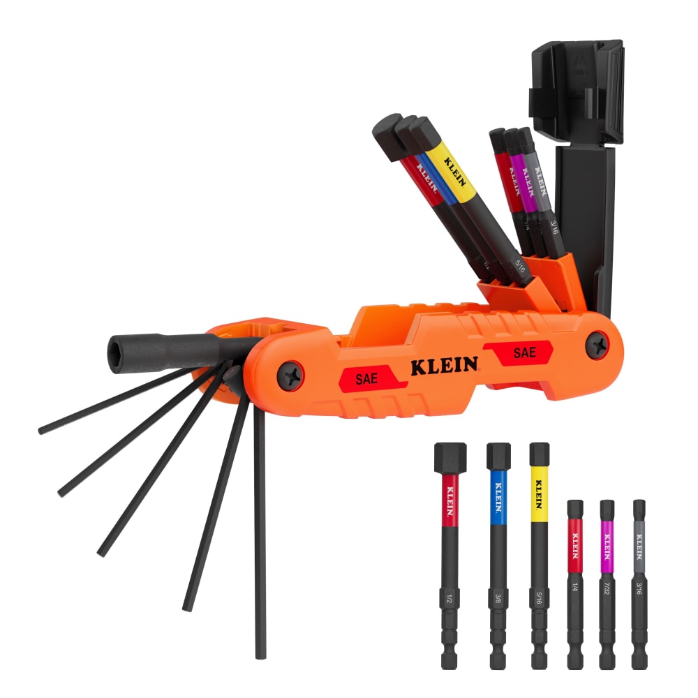 Klein Tools Impact Pro Folding Hex Key Set, SAE