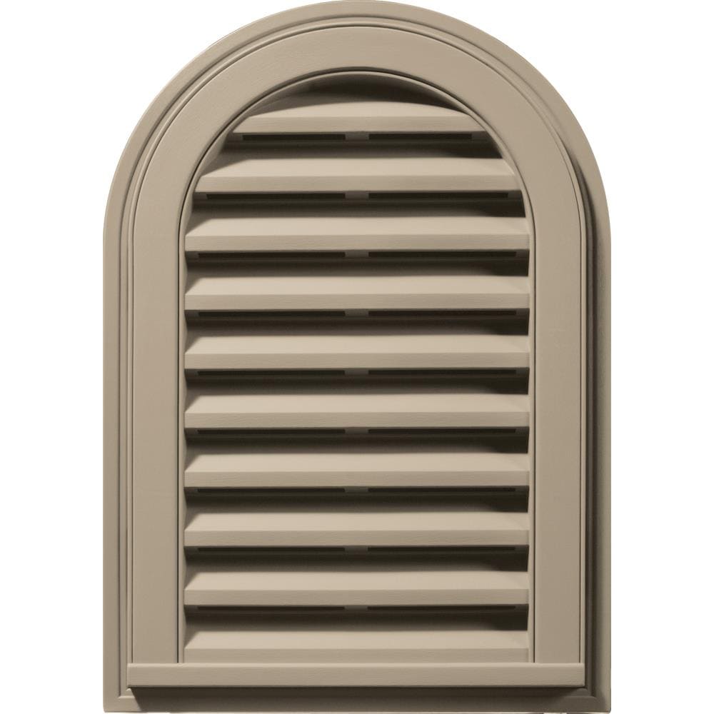 Builders Edge 120081422085 22-in x 14-in Clay Round top Vinyl Gable Louver Vent