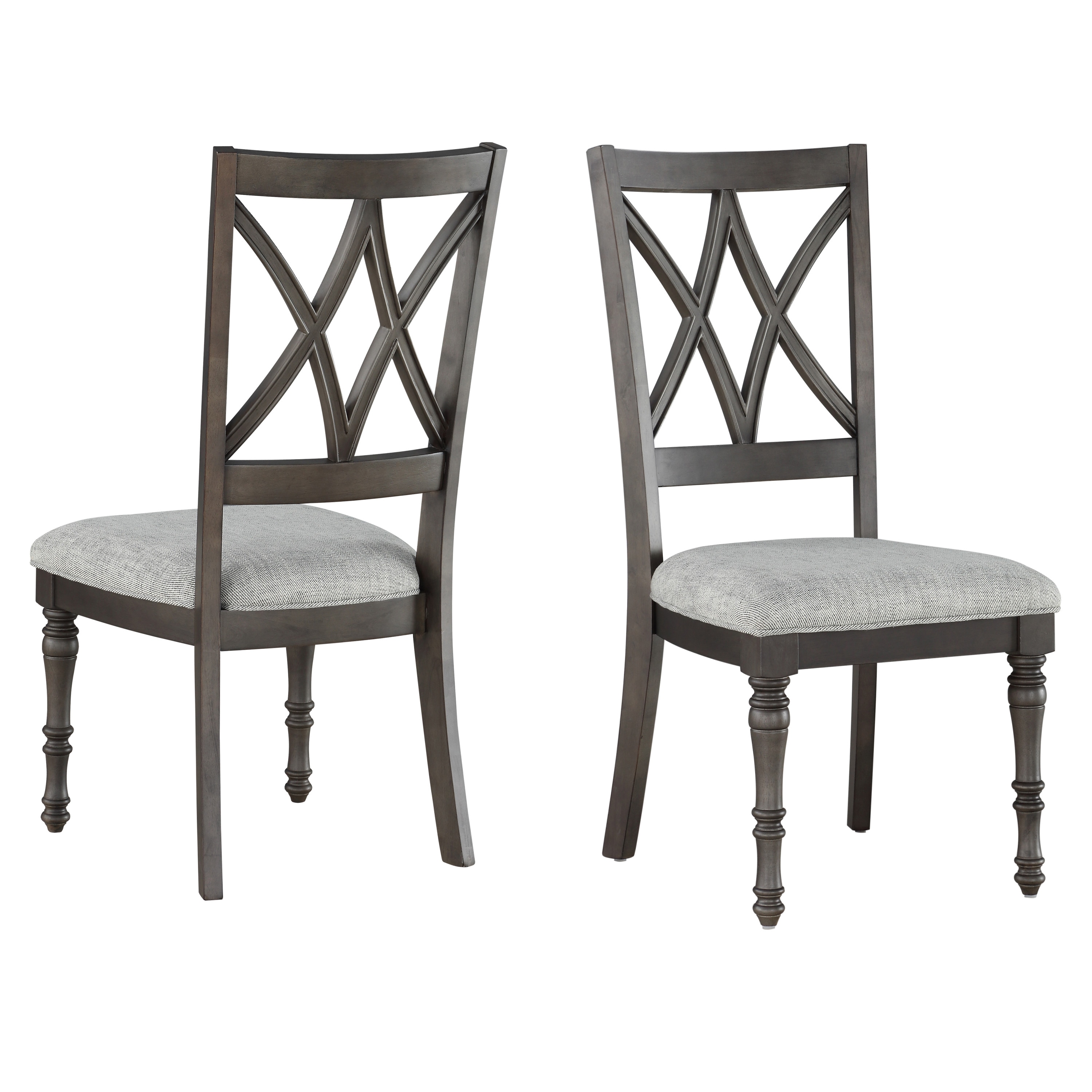 Steve Silver LT500S Set of 2 Casual Polyester Dining Side Chair (Wood Frame)