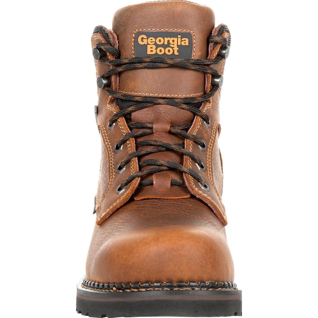 Georgia Boot Mens Brown Waterproof Work Boots Size: 9.5 Medium in the ...