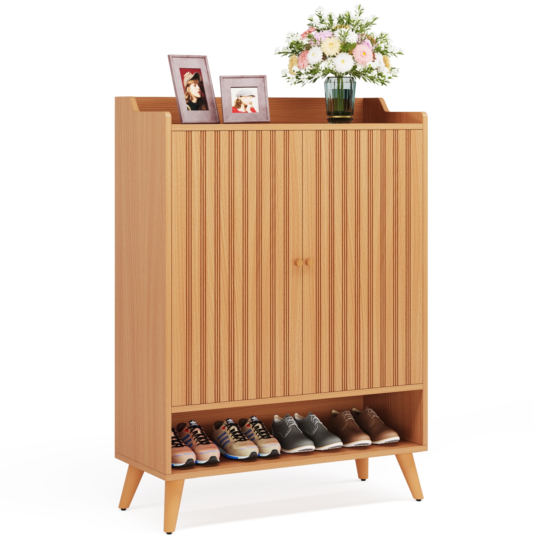 Tribesigns HOGA-JW0522 43.3-in H 6 Tier 20 pair Wood Engineered wood Shoe cabinet