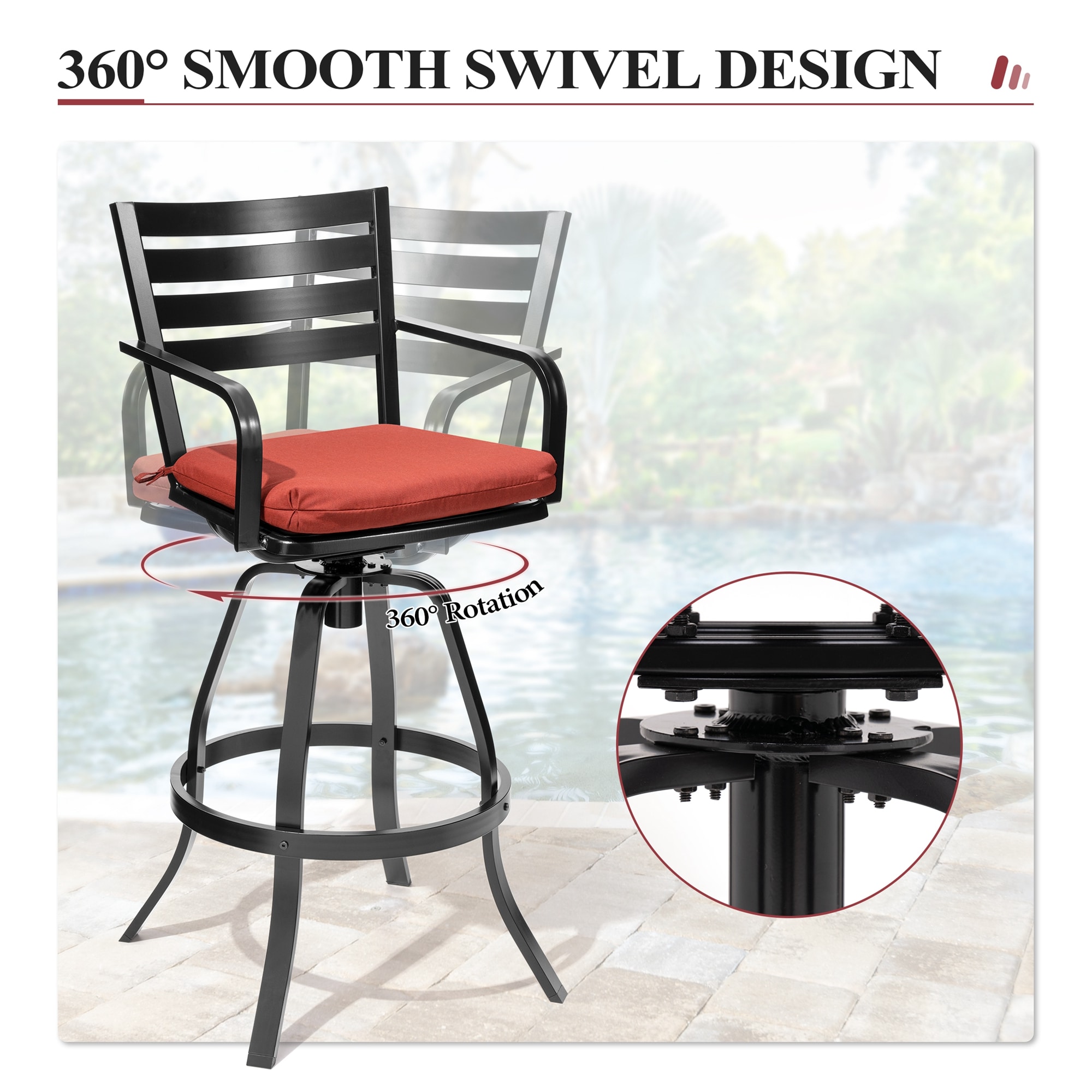 Crestlive Products CL-ST007RED-2 Patio-Chairs - View #3