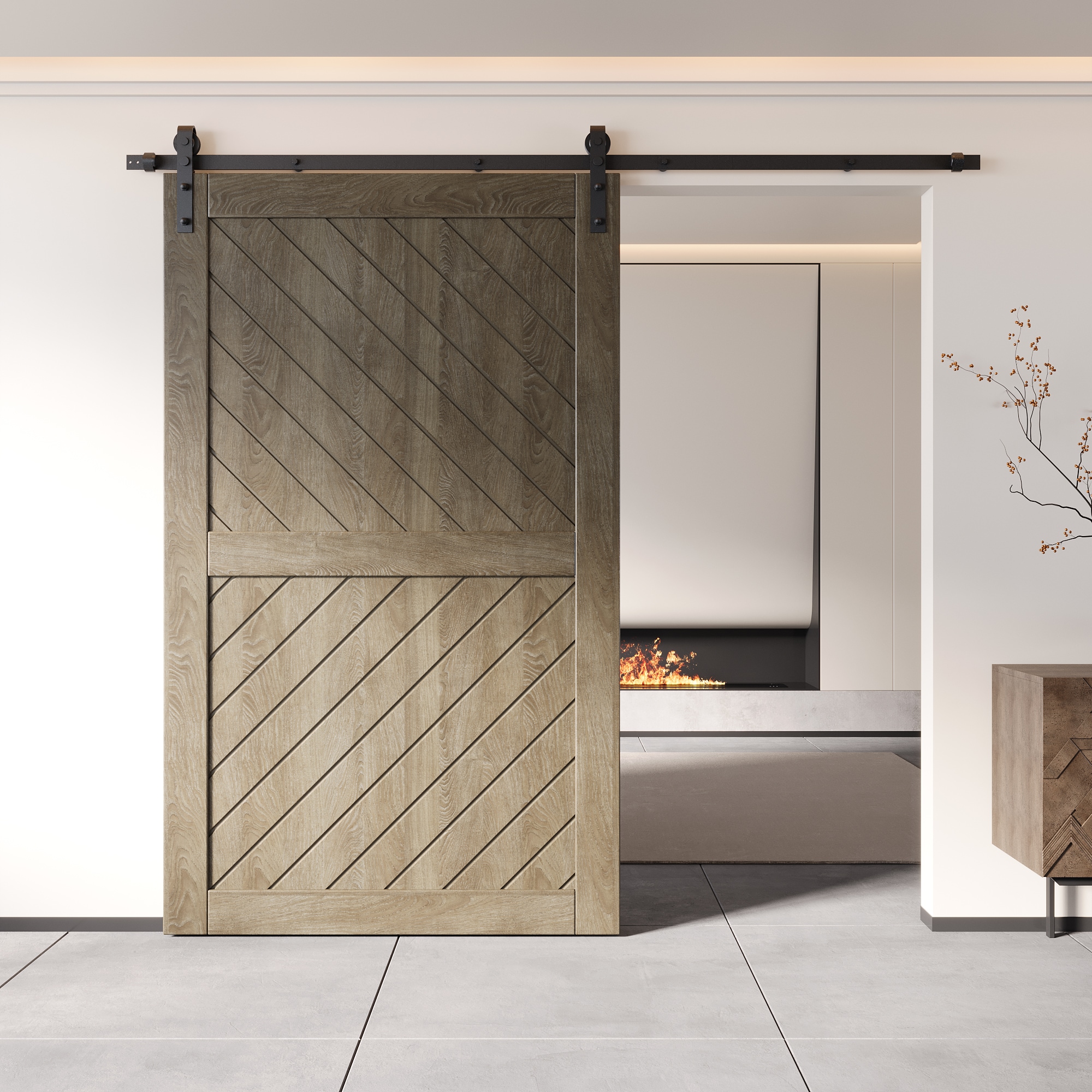 HOMACER XT4-4880-GR Barn-Doors - View #8
