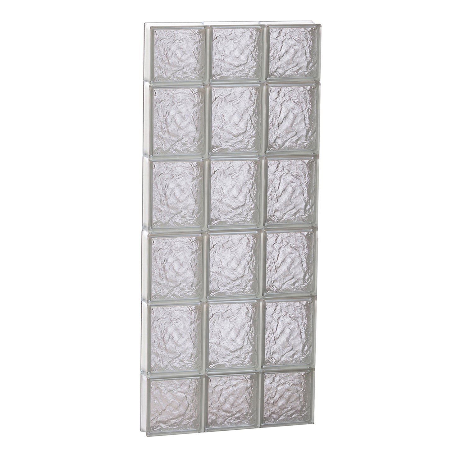 REDI2SET S1844IS Ice Glass 17-1/4-in x 42-1/2-in Frameless Replacement Glass Block Window