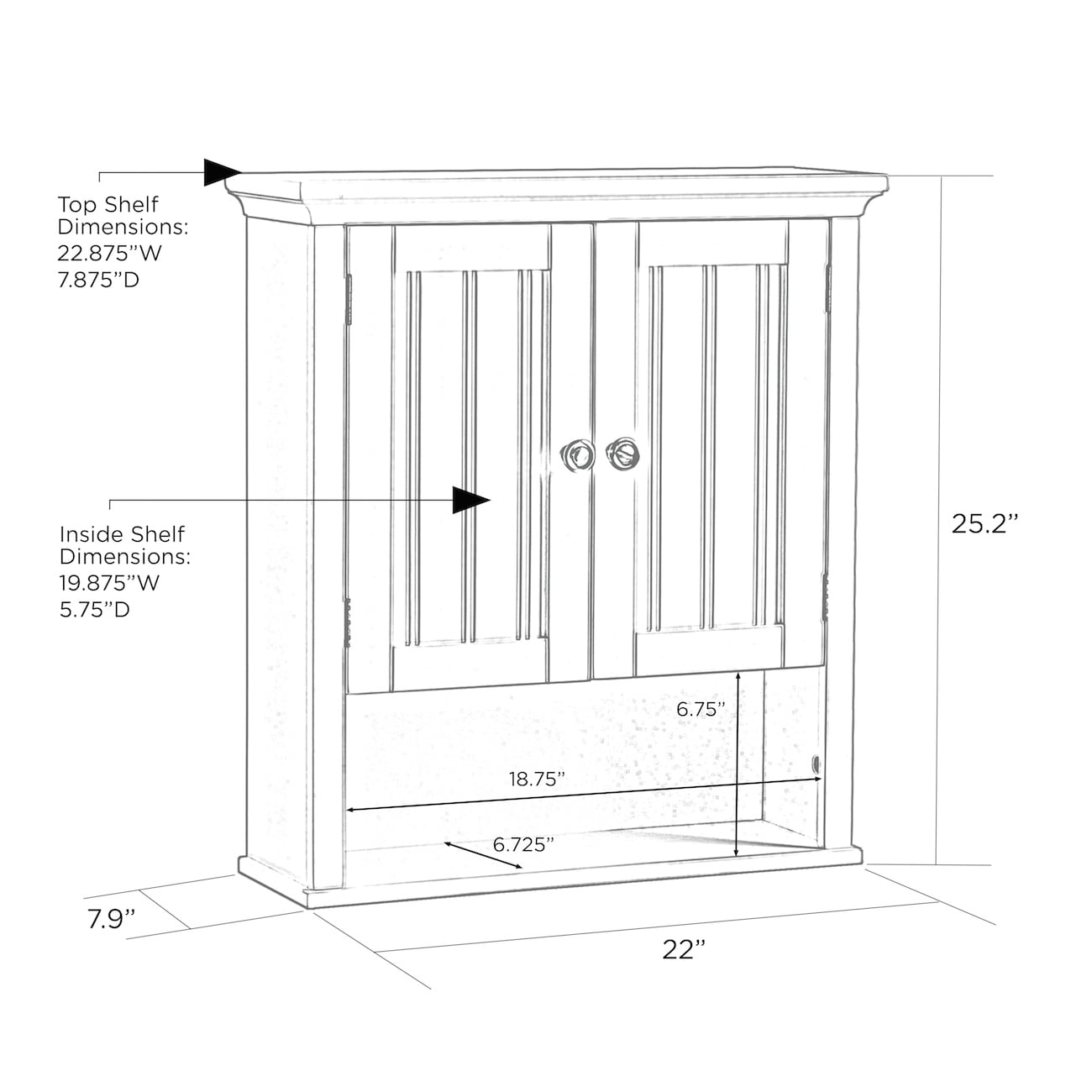 OSHOME 25514 Bathroom-Wall-Cabinets - View #6