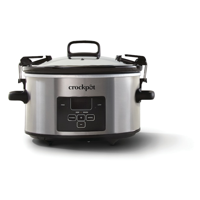 Crock-Pot 4-Quart Stainless Steel Oval Slow Cooker in the Slow Cookers ...