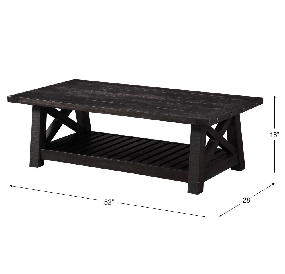 Modus Furniture Yosemite Cafe Wood Industrial Coffee Table with Storage ...