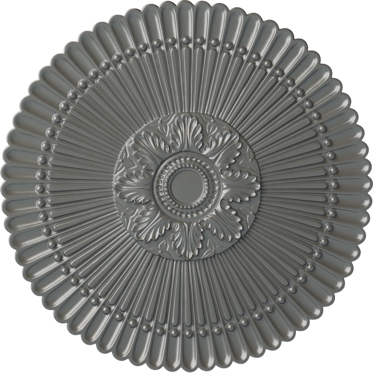 Ekena Millwork CM30NESLS Nexus 30-in W x 30-in L Painted Silver Polyurethane Whole Ceiling Medallion