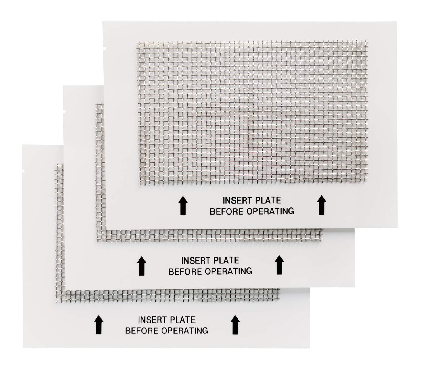 AKSCYZM  Universal Ceramic Ozone Plates for Air Purifier Ozone Generator Replacement Washable 6 Point 5 x 4 Point 5 Inches 3 Pack Durable Mesh