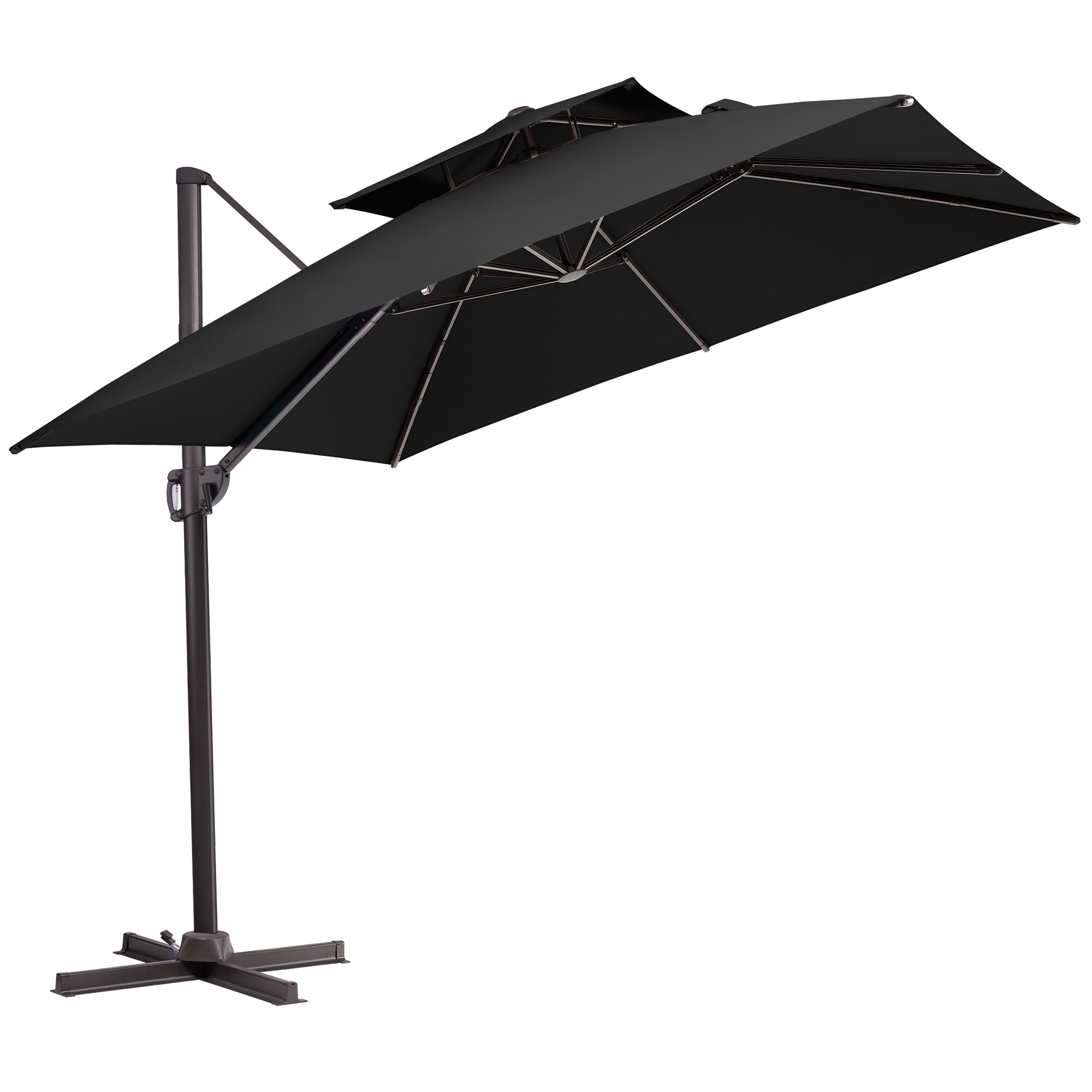 Large 13 Litre White Plastic Garden Parasol Base Umbrella Holder Sunshade Stand 