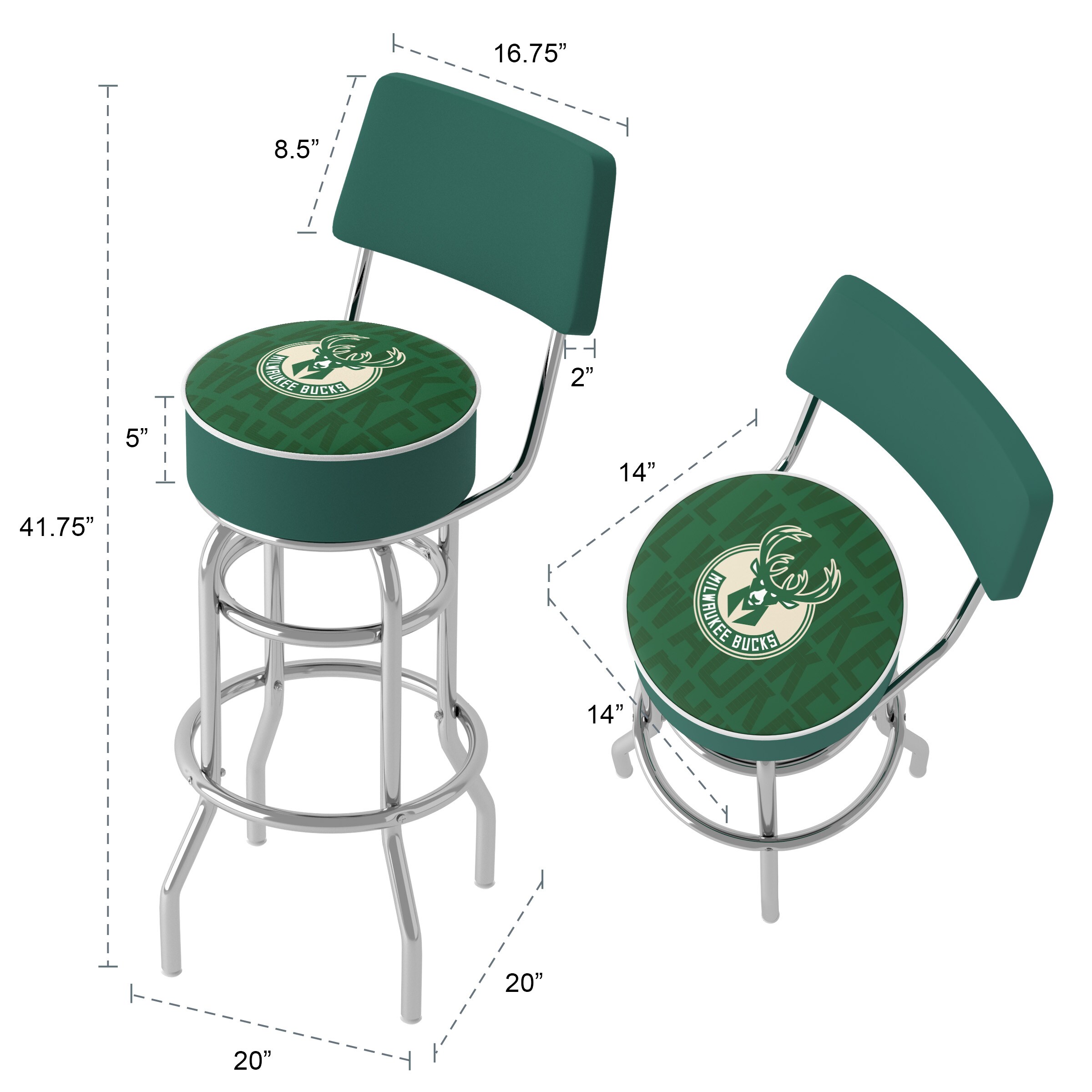 Trademark Gameroom NBA1100-MB3-TWN stools - View #6