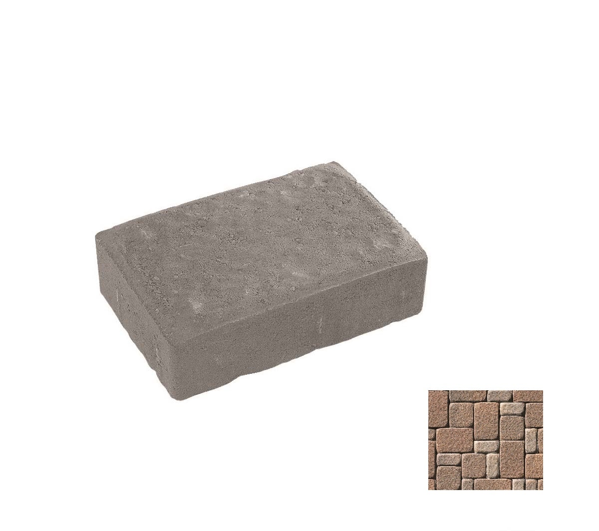 Oldcastle 10459049 Kingston 9-in L x 6-in W x 3-in H Fieldstone Concrete Patio Kit