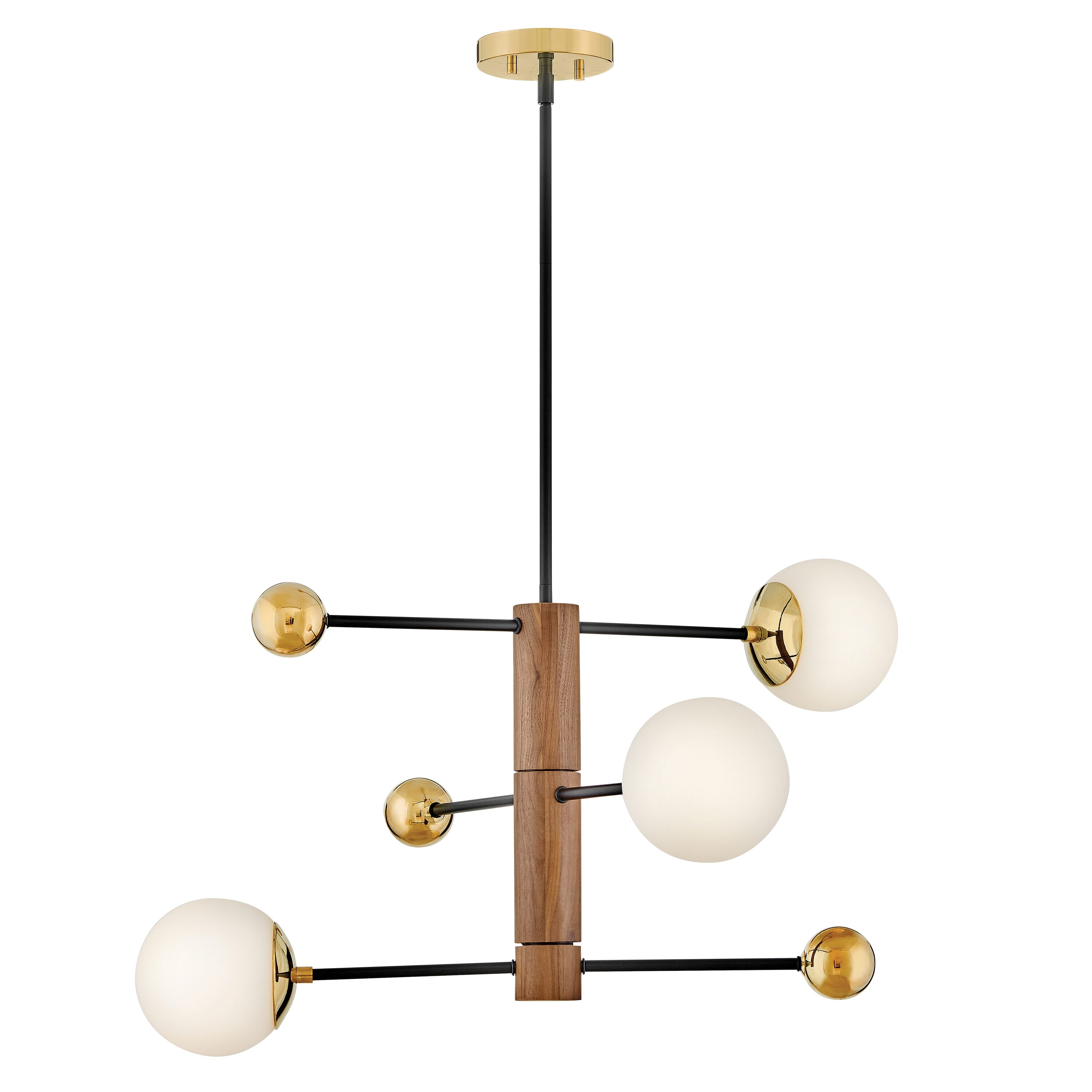Lark 83573BBR Auggie 3 -Light Gloss Brass Modern/contemporary For Use in Bedrooms, Dining Rooms, Foyers, Kitchens, Living Rooms Chandelier