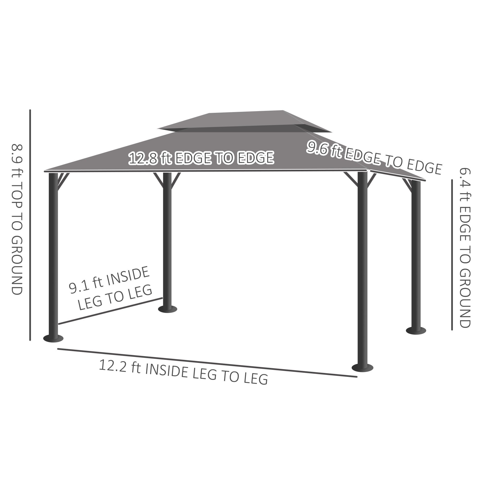 ToolCat BZ2-22-PW Wood-Resin-Gazebos - View #5