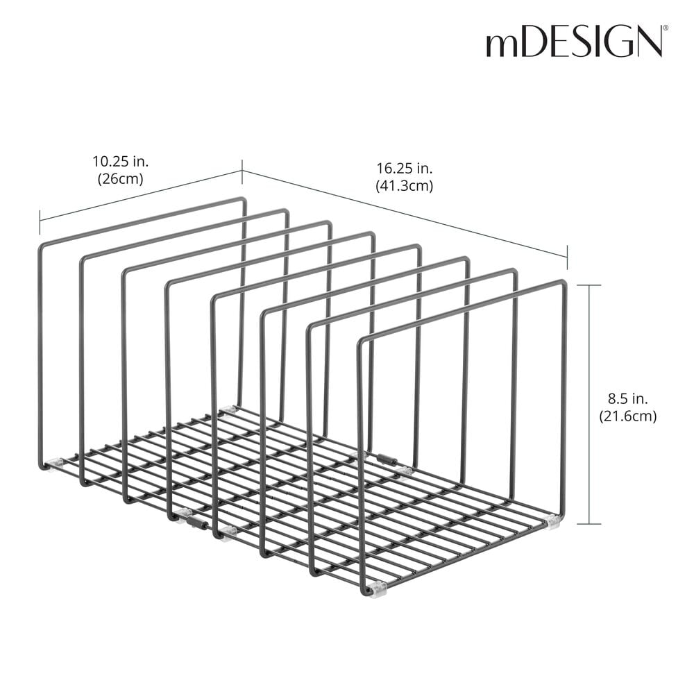  mDesign Steel Metal Compact Dish Drying Rack with