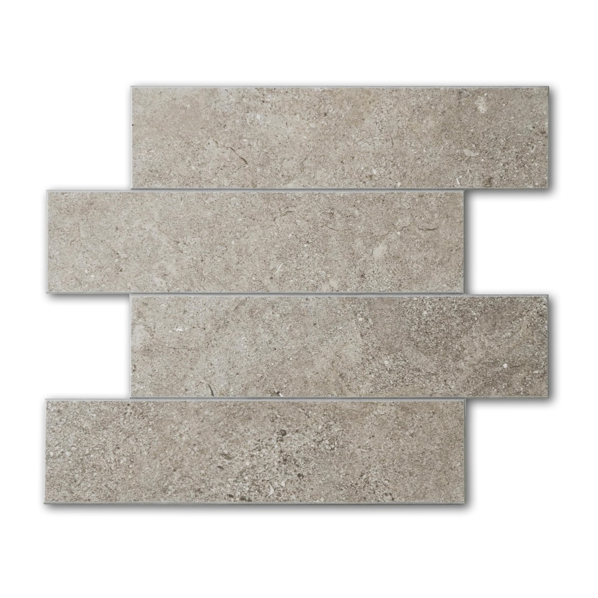 LILILIAN FMY  Peel and Stick Subway Tile Brown Grey Backsplash for Kitchen Living Room Bedroom Fireplace 10 Sheets Total 6.67 Square Feet