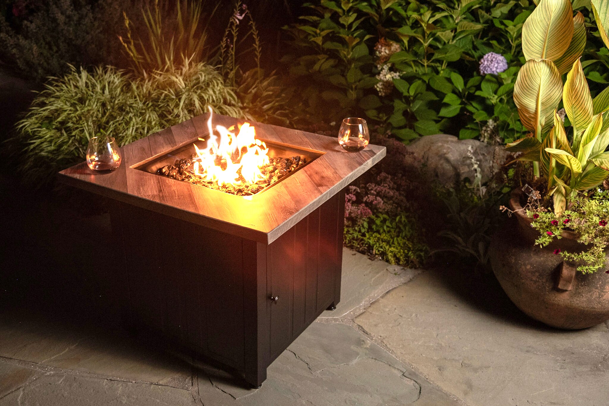 adel cast iron propane gas fire pit table