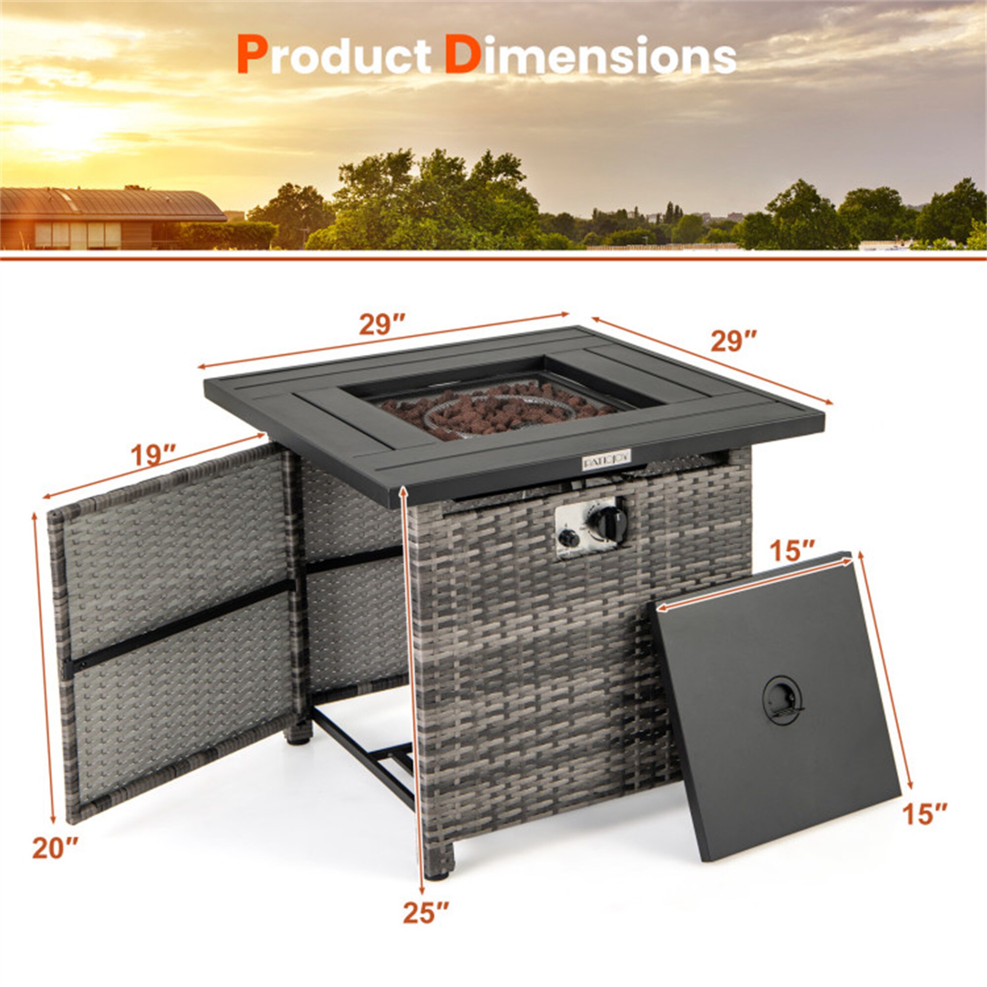 BABOOM BOM-P11846-CO Outdoor-Gas-Firepits - View #3