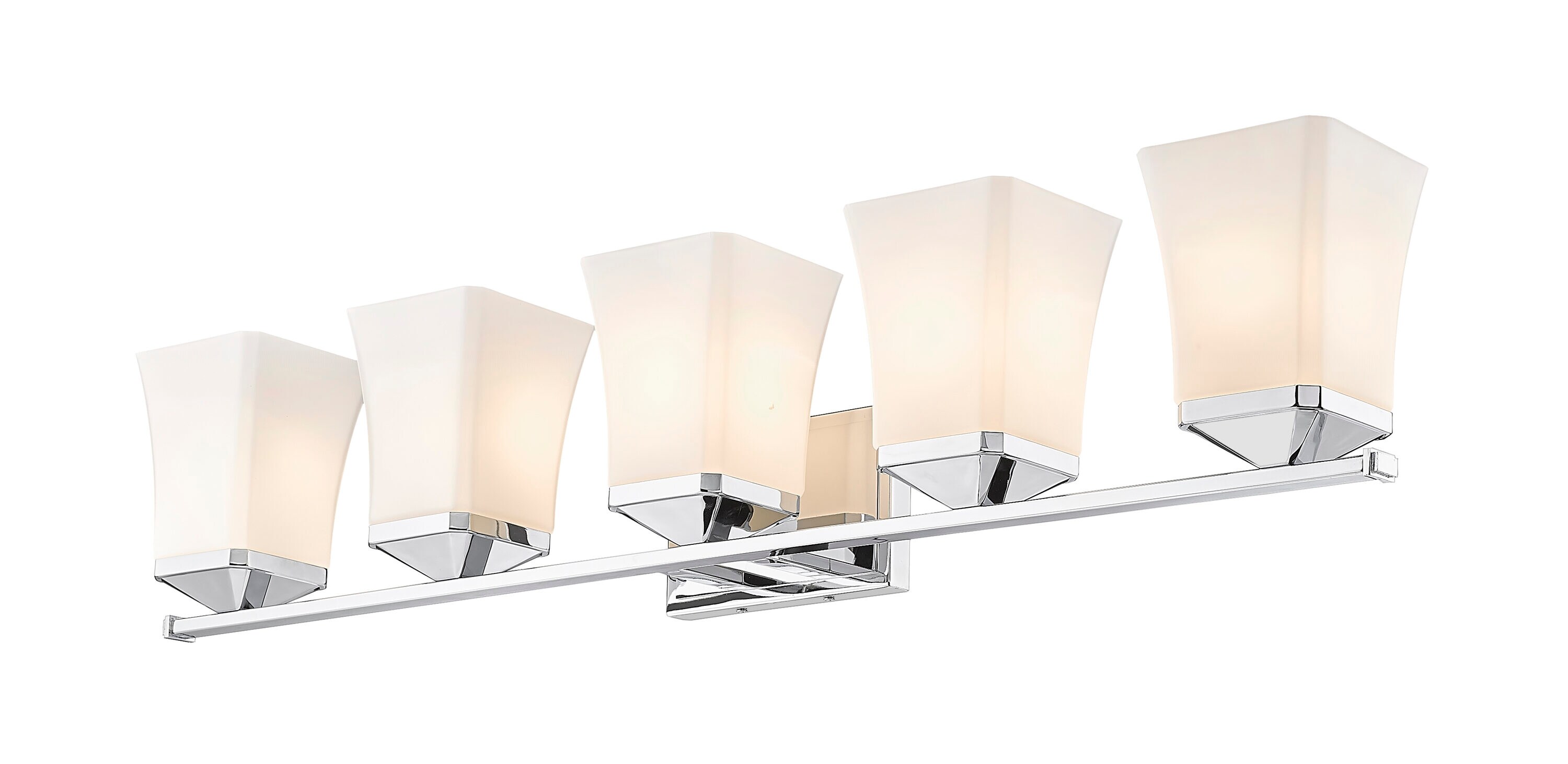 Z-Lite Darcy 38-in 5-Light Polished Chrome Farmhouse Vanity Light
