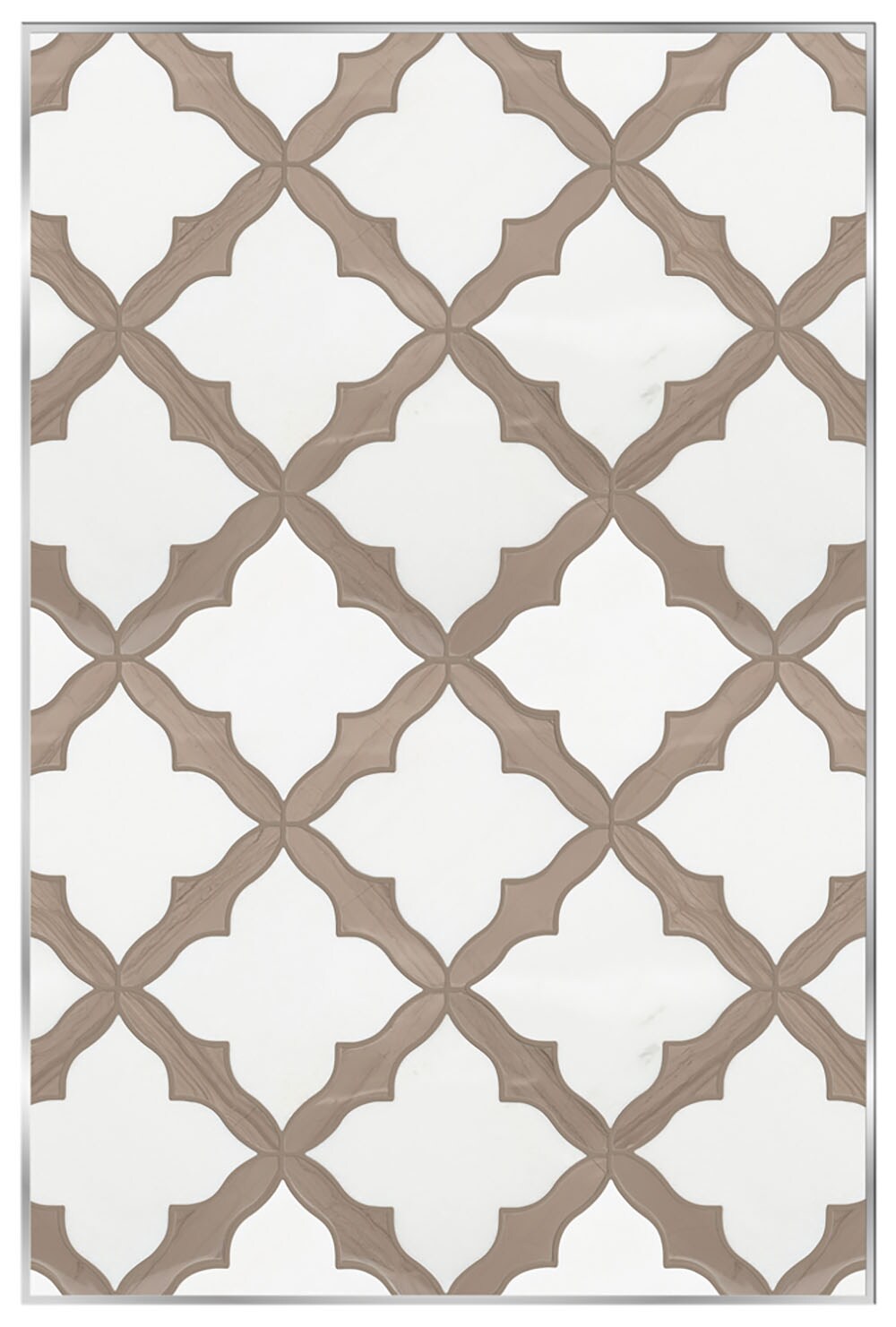 Boutique Stone Crestwood Hills Beige 12-in x 12-in Polished Natural Stone Marble Ogee Patterned Floor and Wall Tile (0.852-sq. ft/ Piece)