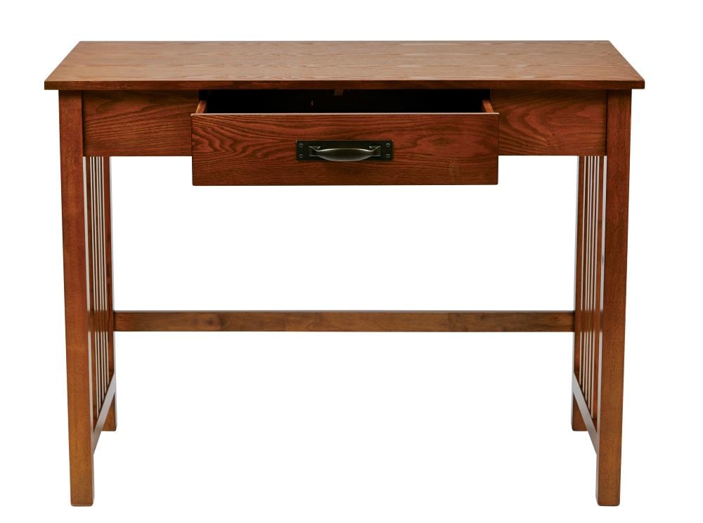 Sierra Ash Brown Wood Writing Desk with Drawer
