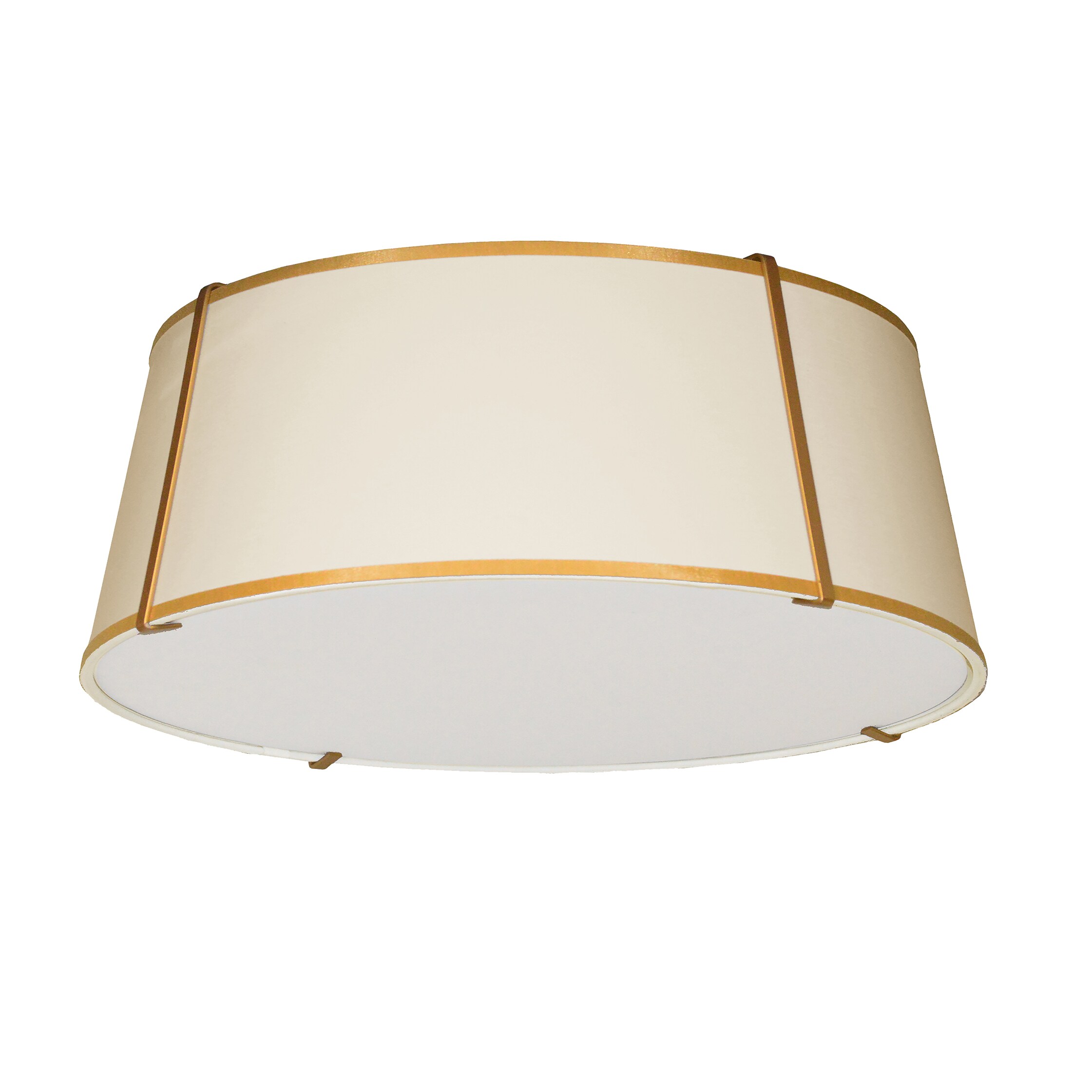 Dainolite TRA-224FH-GLD-CRM Trapezoid 4-Light 21-in Cream LED Flush Mount Light