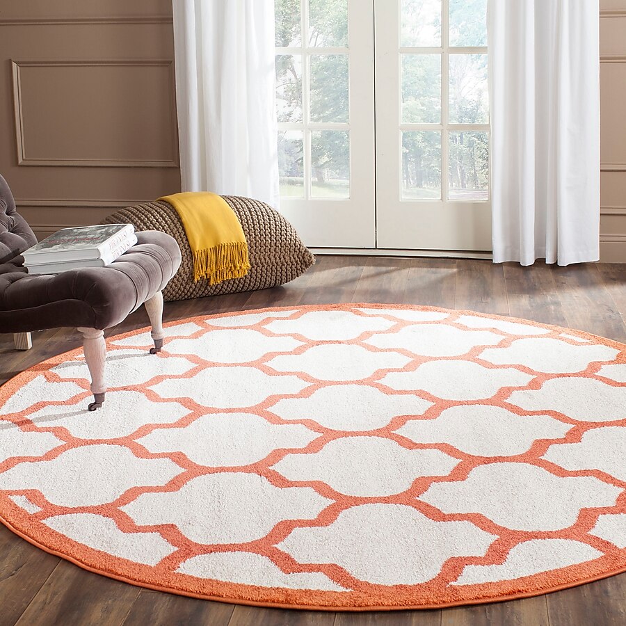 Safavieh Amherst Barret 3 x 5 Beige/Orange Indoor/Outdoor Trellis Farmhouse/Cottage Throw Rug Safavieh Amherst Barret 3 x 5 Beige/Orange Indoor/Outdoor Trellis Farmhouse/Cottage Throw Rug