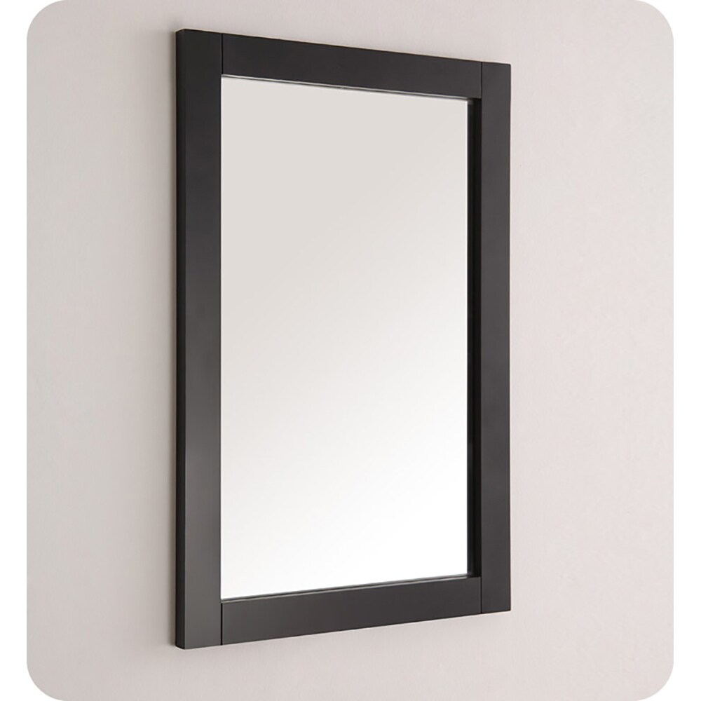 Elegant Hartford 24" Black Solid Wood Bathroom Vanity with Ceramic Top