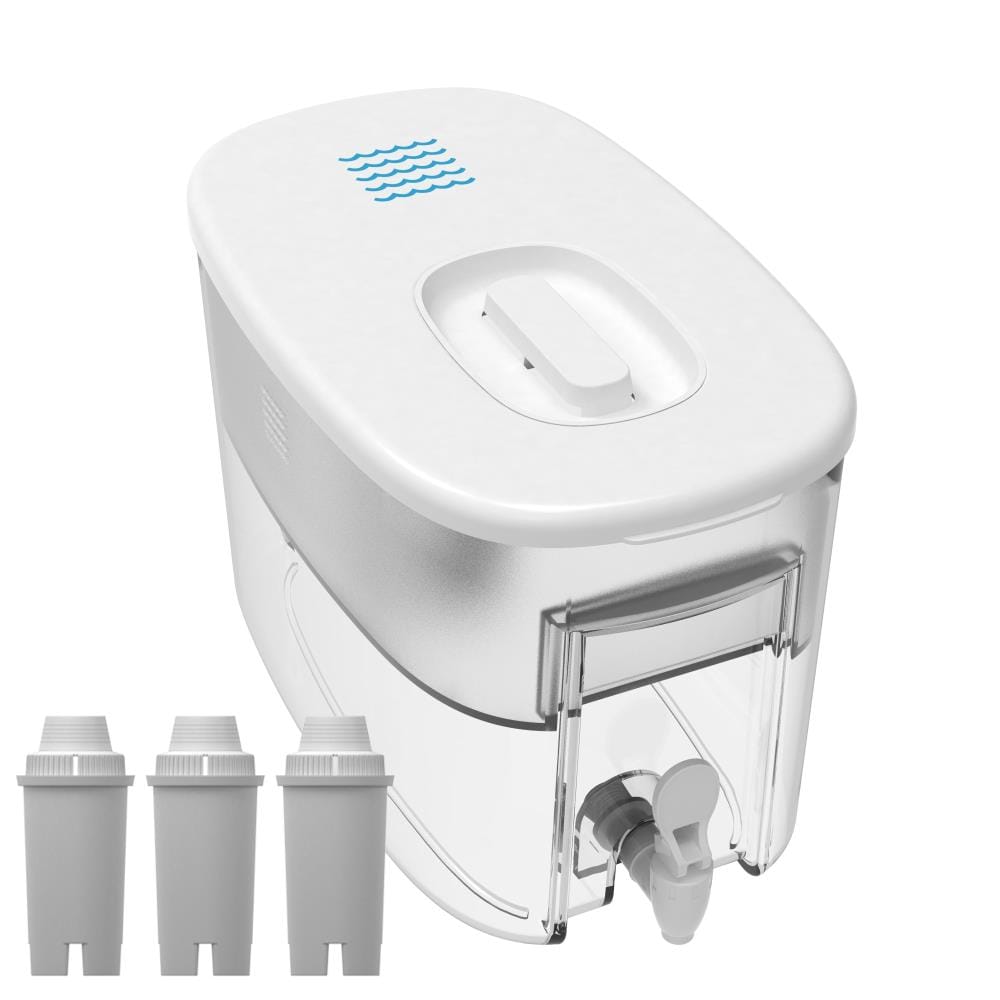Drinkpod Alkaline water dispenser 2.4 g 40-Cup White Water Filter Pitcher