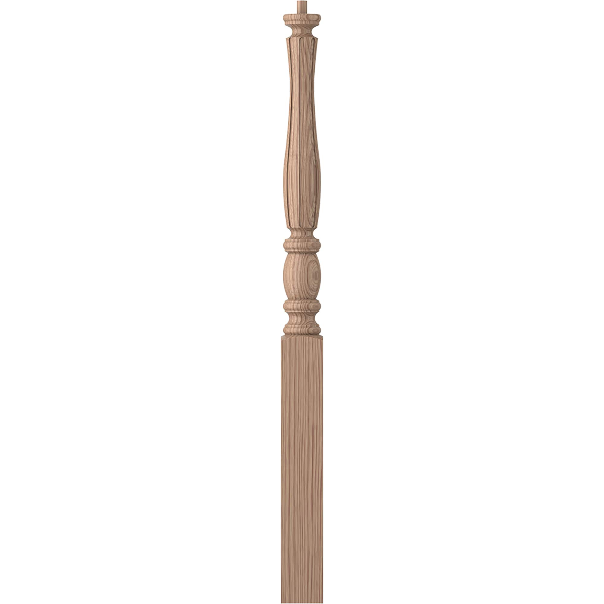 L.J. Smith Stair Systems LJF-3210-HK LaSalle 3-in x 43-in Unfinished Hickory Starting Stair Newel Post
