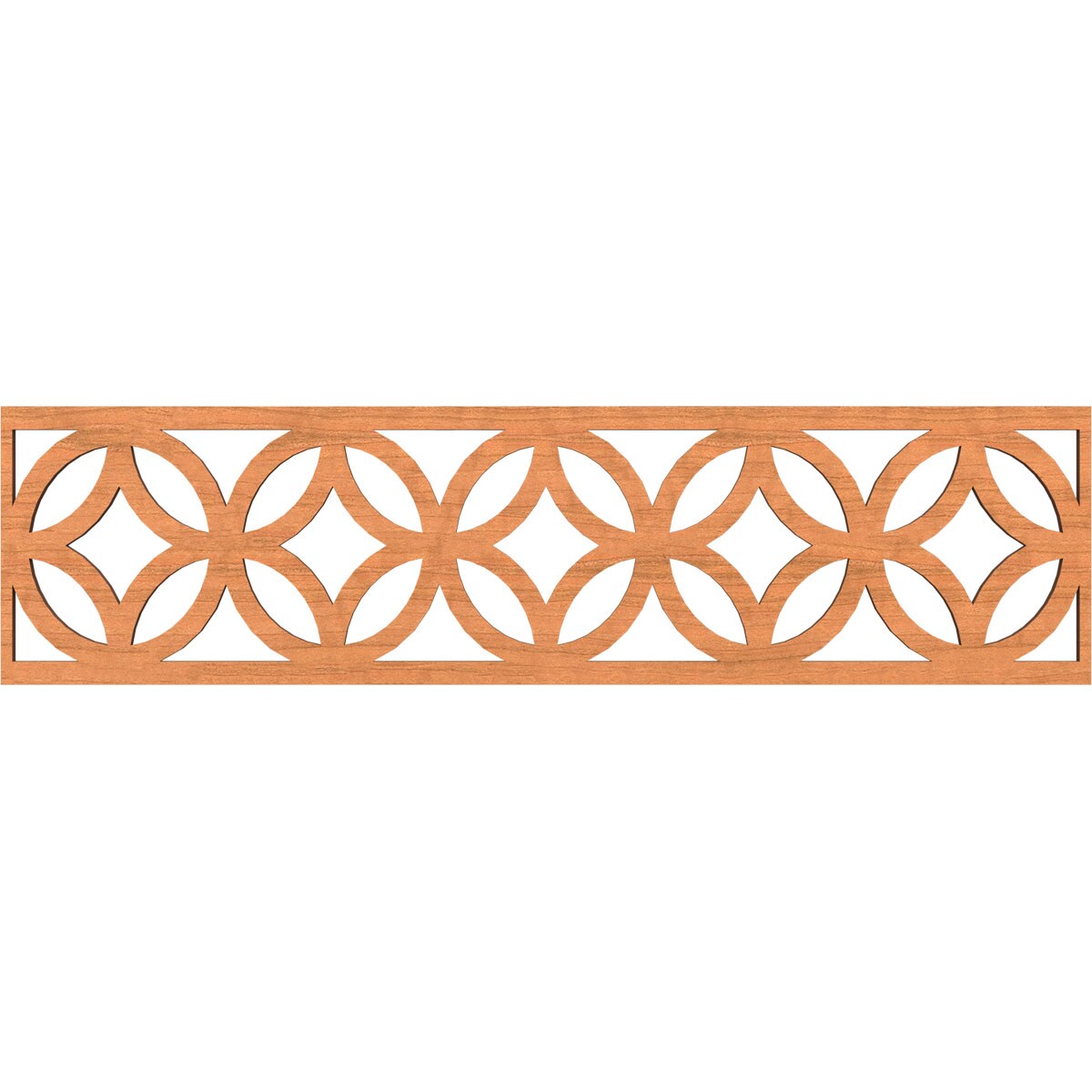Ekena Millwork MLDB12X47CROCH Crosby Fretwork Flat Trim 12-in x 3.92-ft Cherry Brown Unfinished 2156485 Pierced Wall Panel Moulding