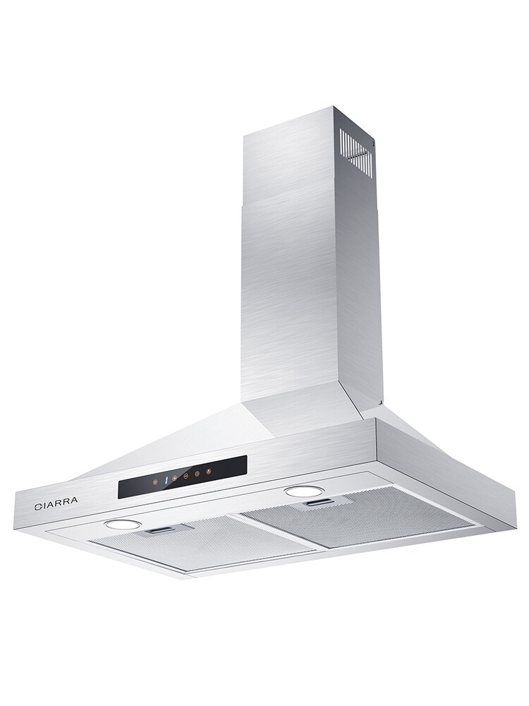 CIARRA 30-in 450-CFM Convertible Stainless Steel Wall-Mounted Range Hood in  the Wall-Mounted Range Hoods department at