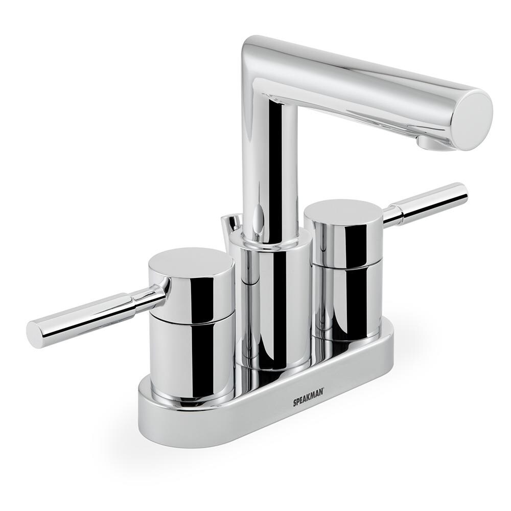 Speakman SB-1011 Neo Polished Chrome 4-in centerset 2-handle Bathroom Sink Faucet with Drain