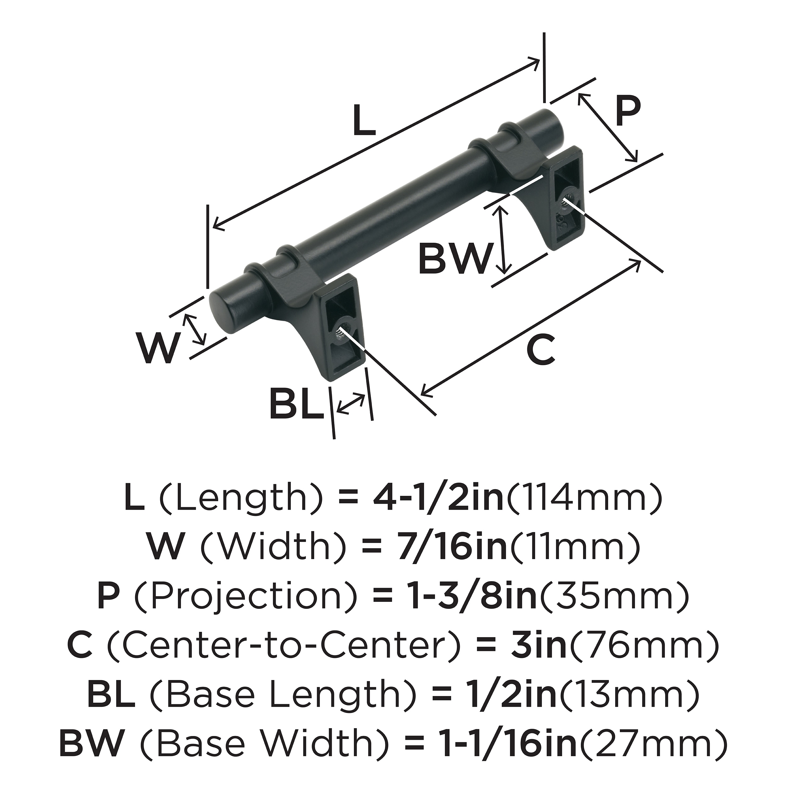 Amerock BP36600FB Cabinet-Pulls - View #3
