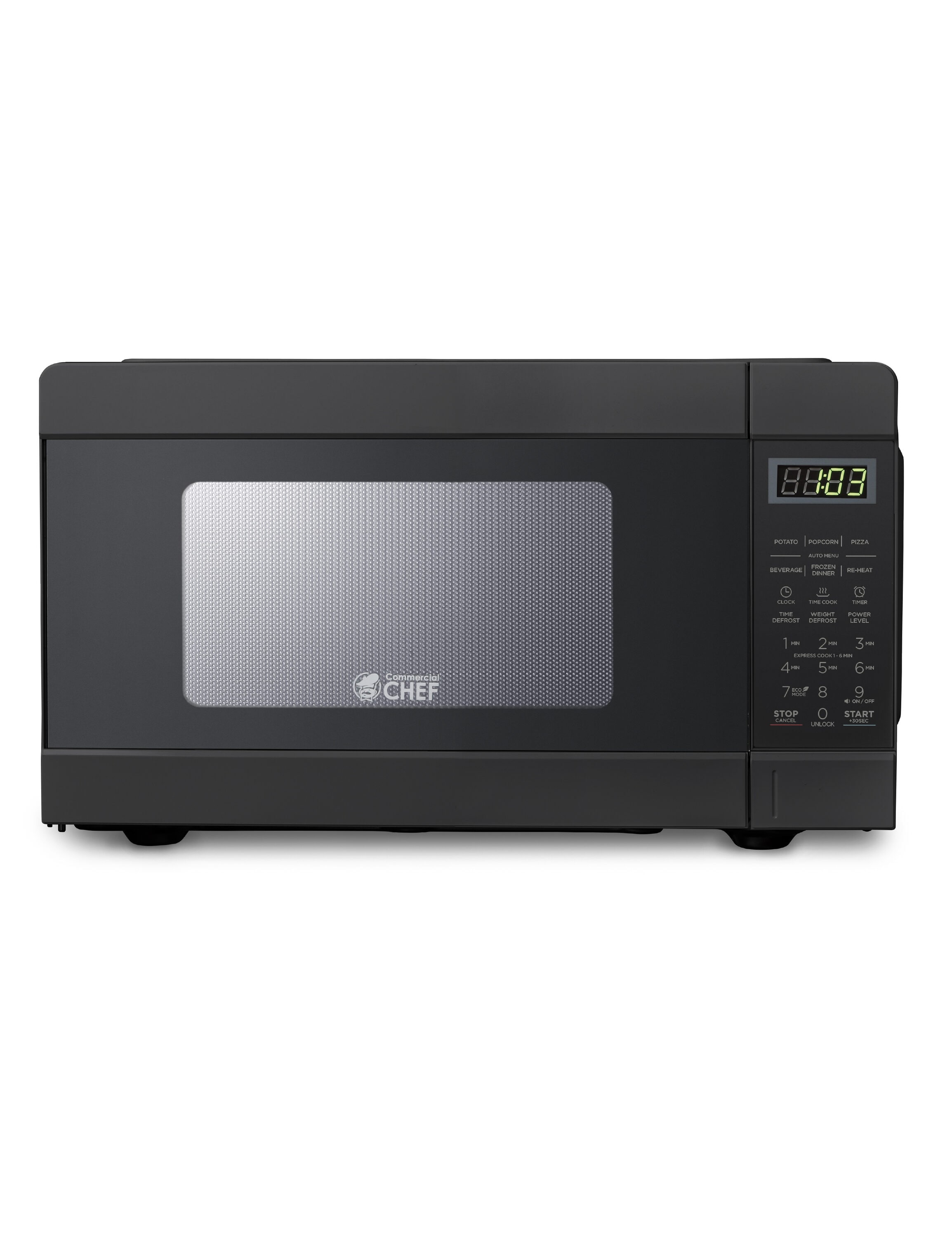 Commercial Chef CHM990B 0.9-cu ft Small (Less than 1.5-cu ft) 900 -Watt Countertop Microwave ( Black )
